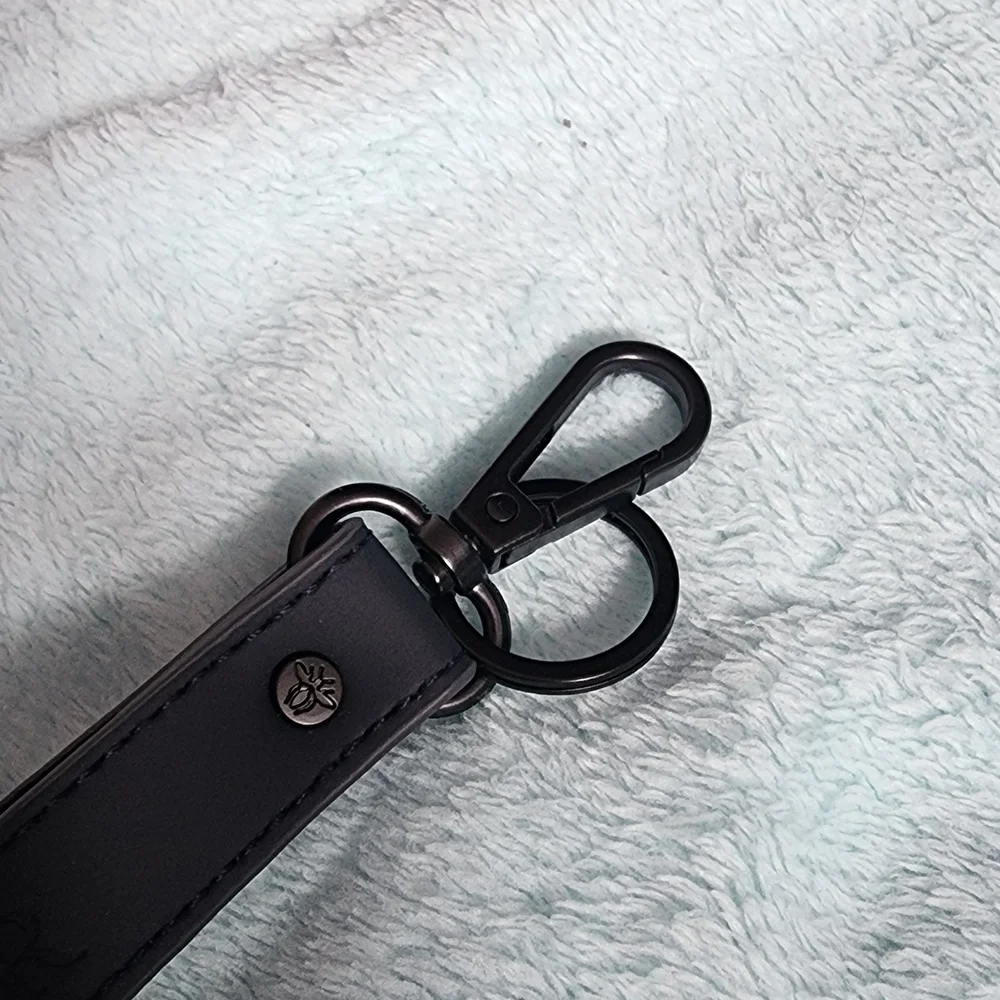 Dior Navy Leather Key Ring Holder Clasp New Gift Accessory Bag Charm